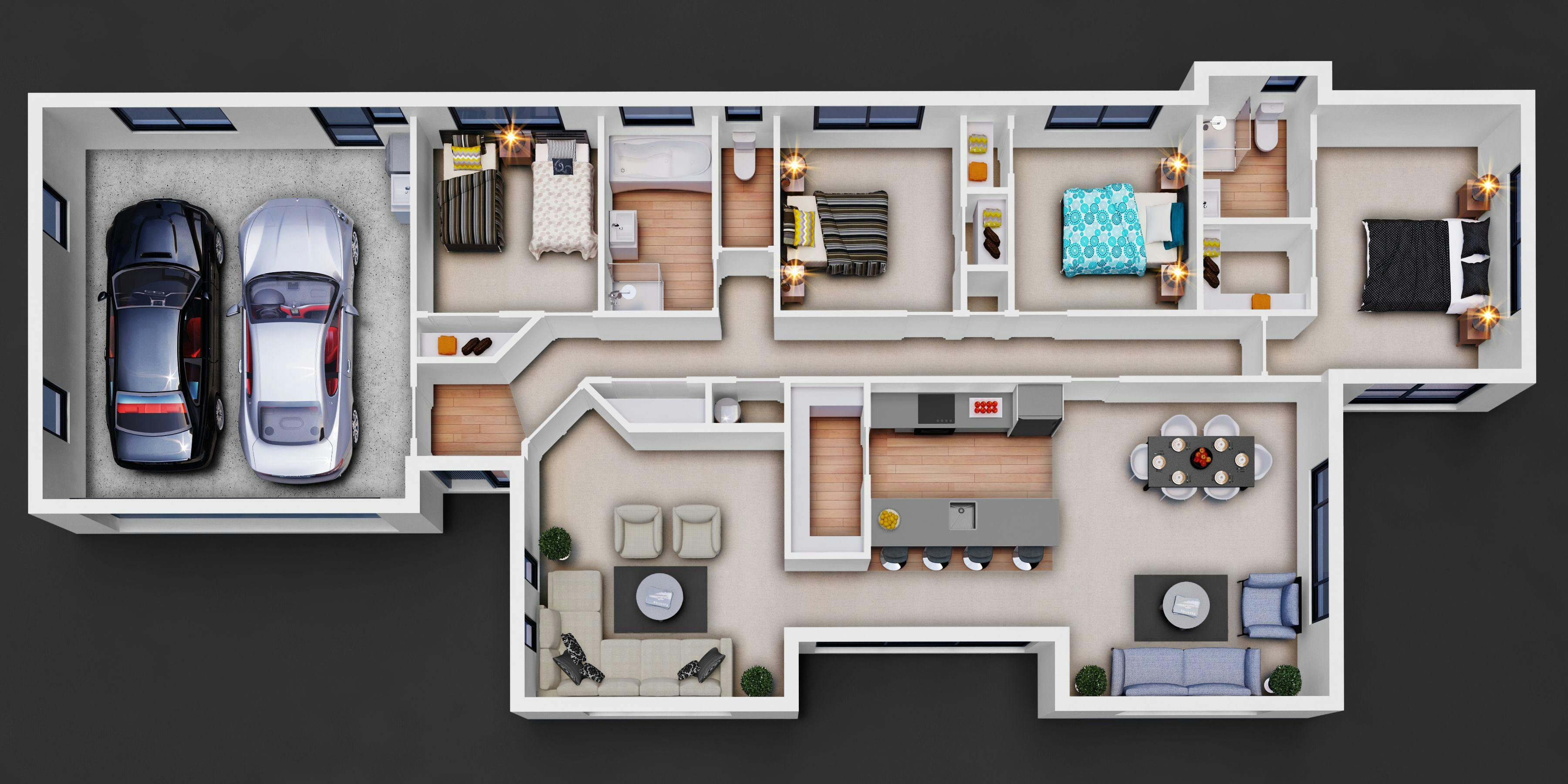 NZ 180 Wairakei Scullery Option 3D floor plan