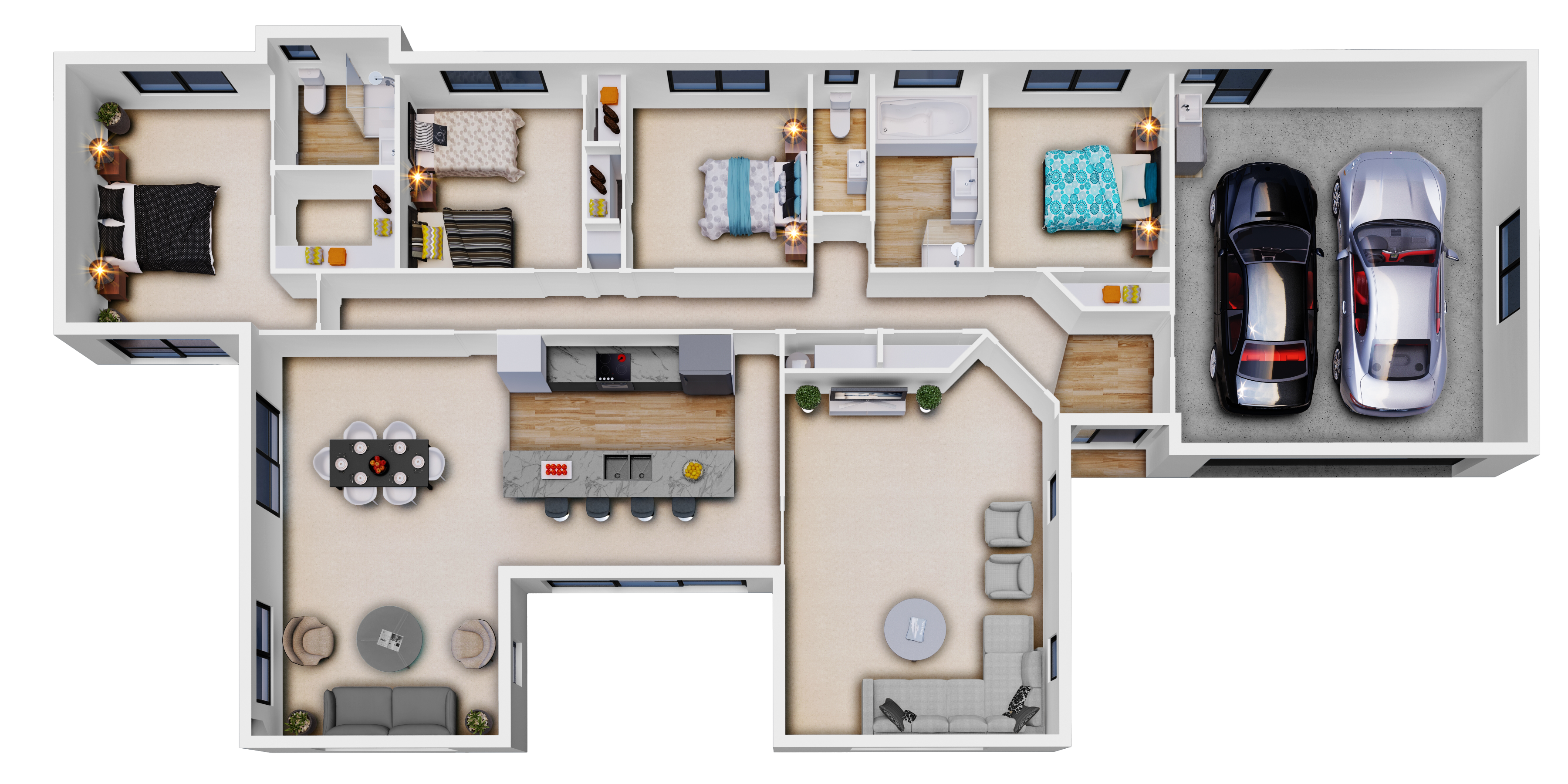 NZ233 Kaimanawa 3D Floor Plan v2